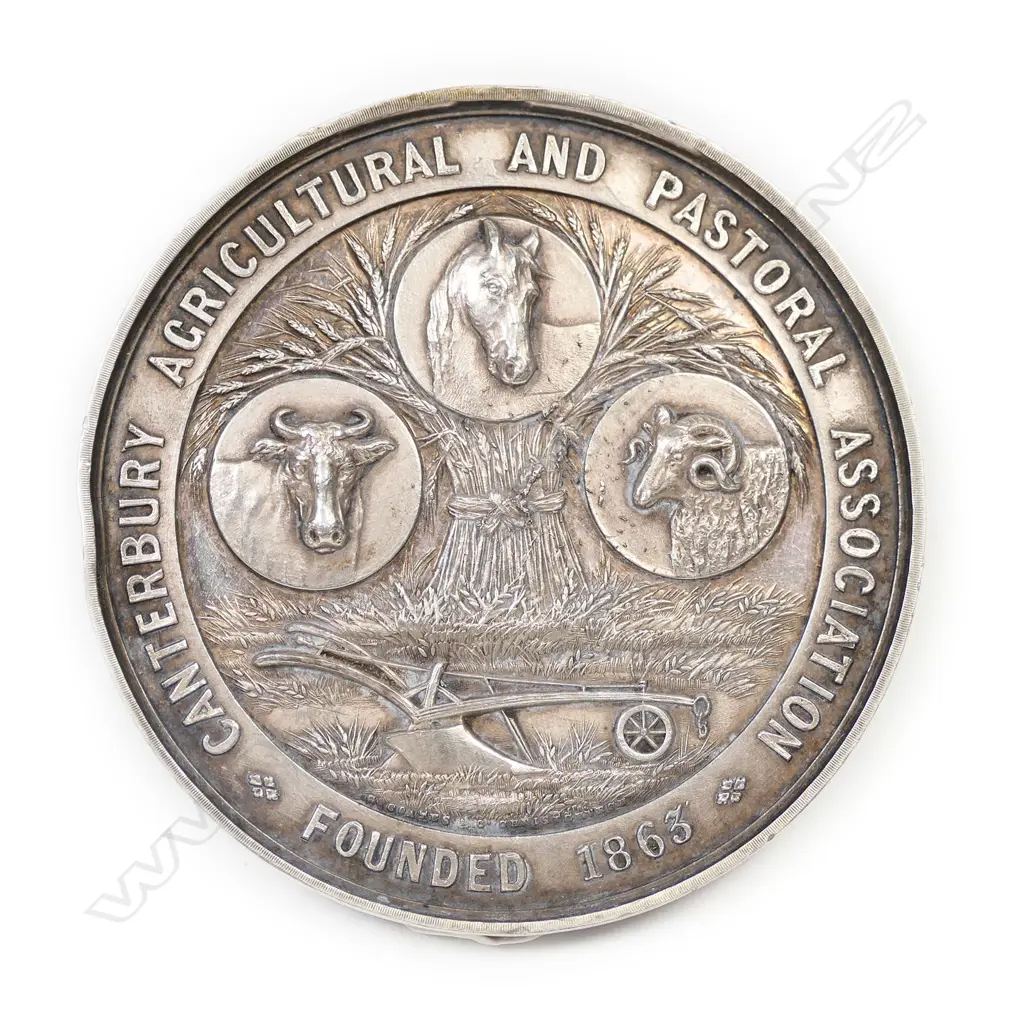 G Coates & Co (Christchurch) Canterbury A & P Show silver medal 1885, Image 1++